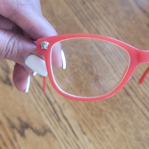 Versace Medusa Red Silver Hardware Small Medium Optical Glasses Frames - Picture 9 of 10
